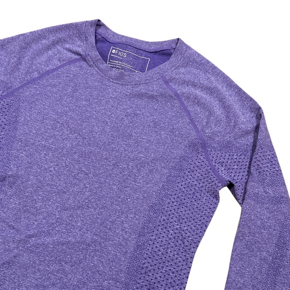 FIGS Salta Seamless Under Scrub Underscrub Purple L/S T Shirt Womens Small - Picture 2 of 8